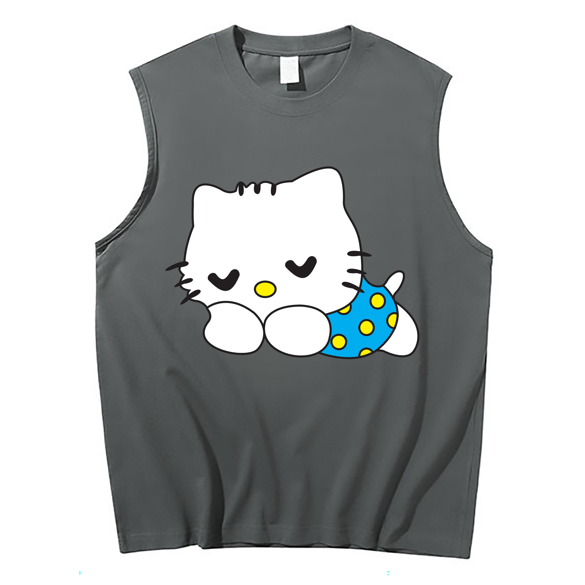 （画像用） Hello Kitty ハローキティ コットン100％タンクトップ（フロントプリント）